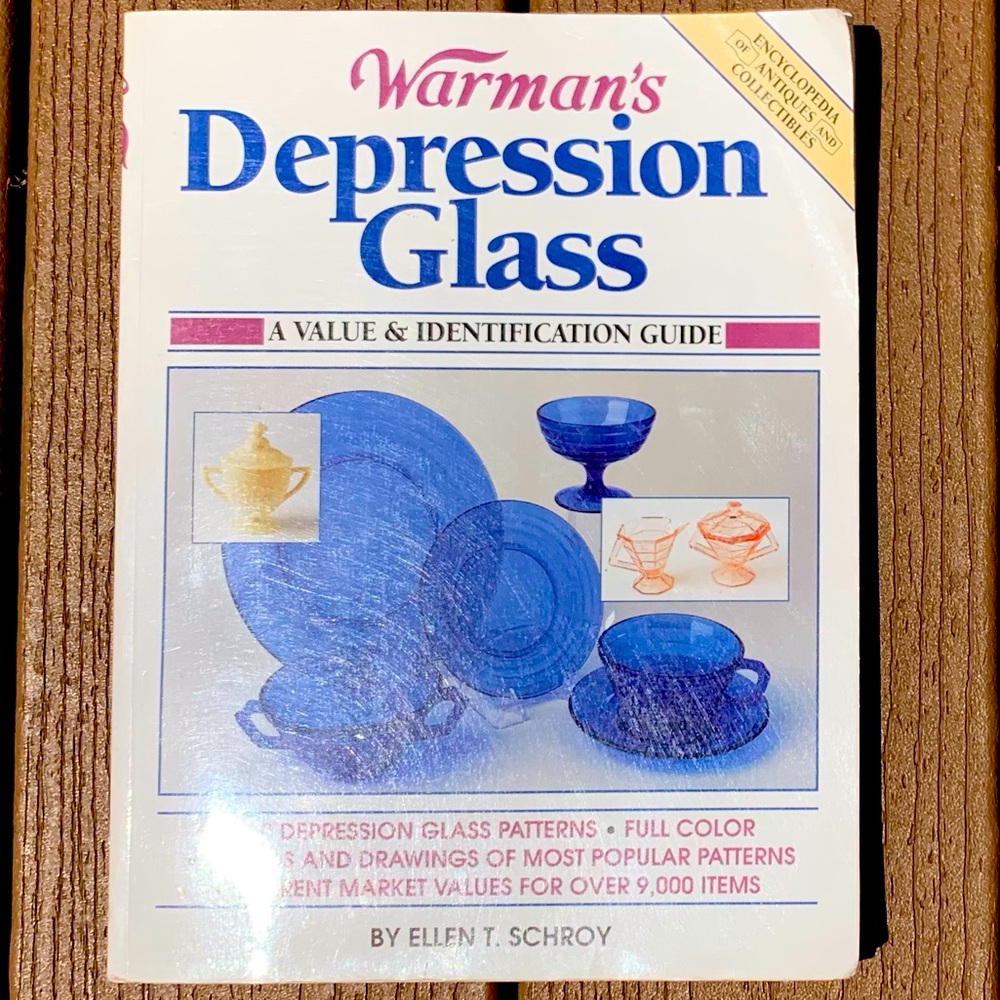 5 for $25 WARMAN’S “DEPRESSION GLASS” BY ELLEN T. SCHROY